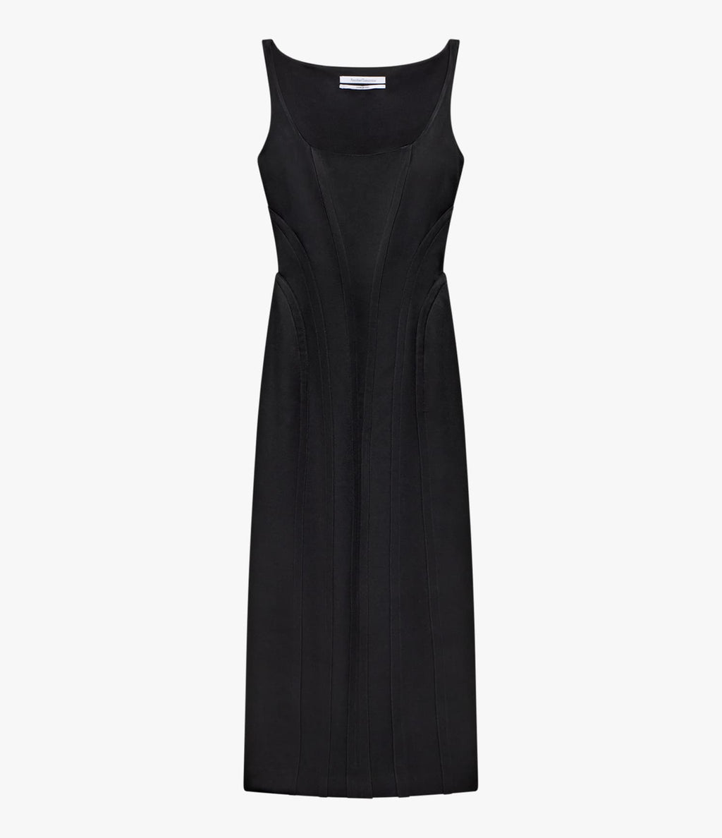 Contour Seamed Dress | Black