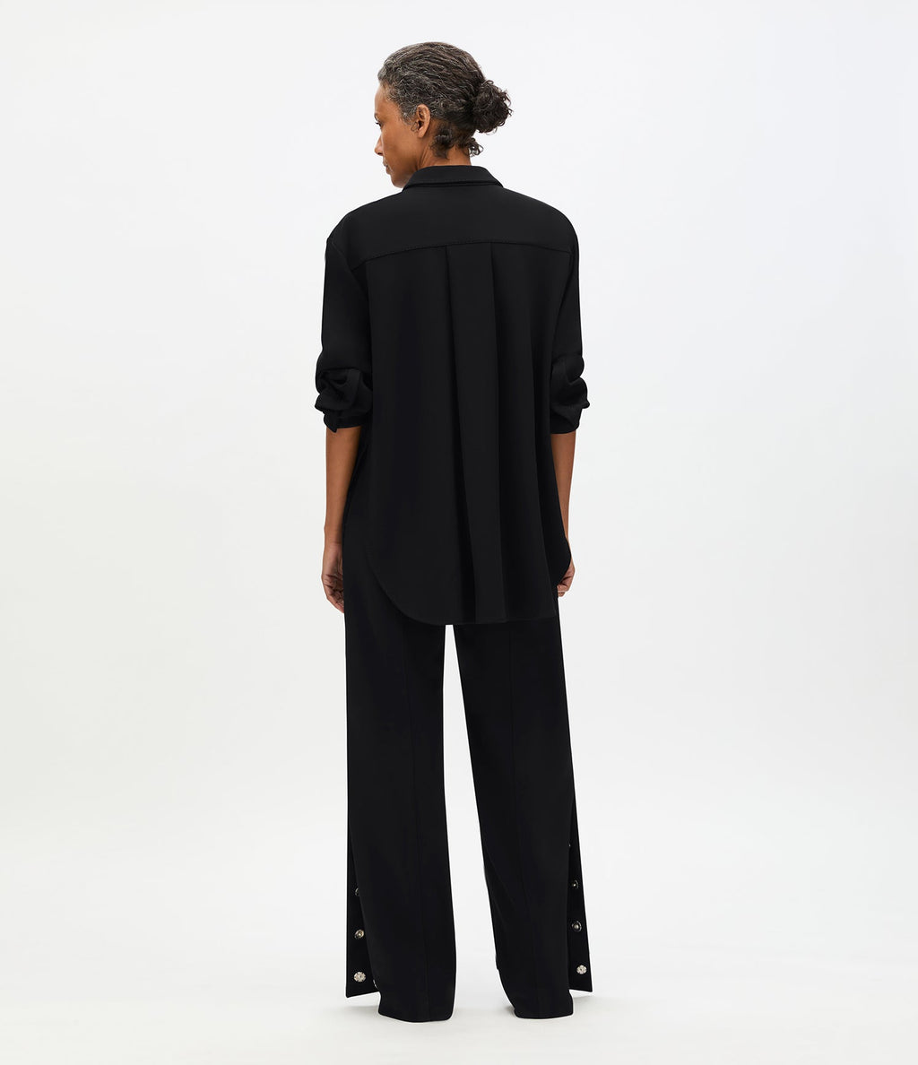 Fluid Jersey Blouse | Black