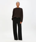 Rib Crewneck | Chocolate