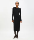 Rib Knit Dress | Black