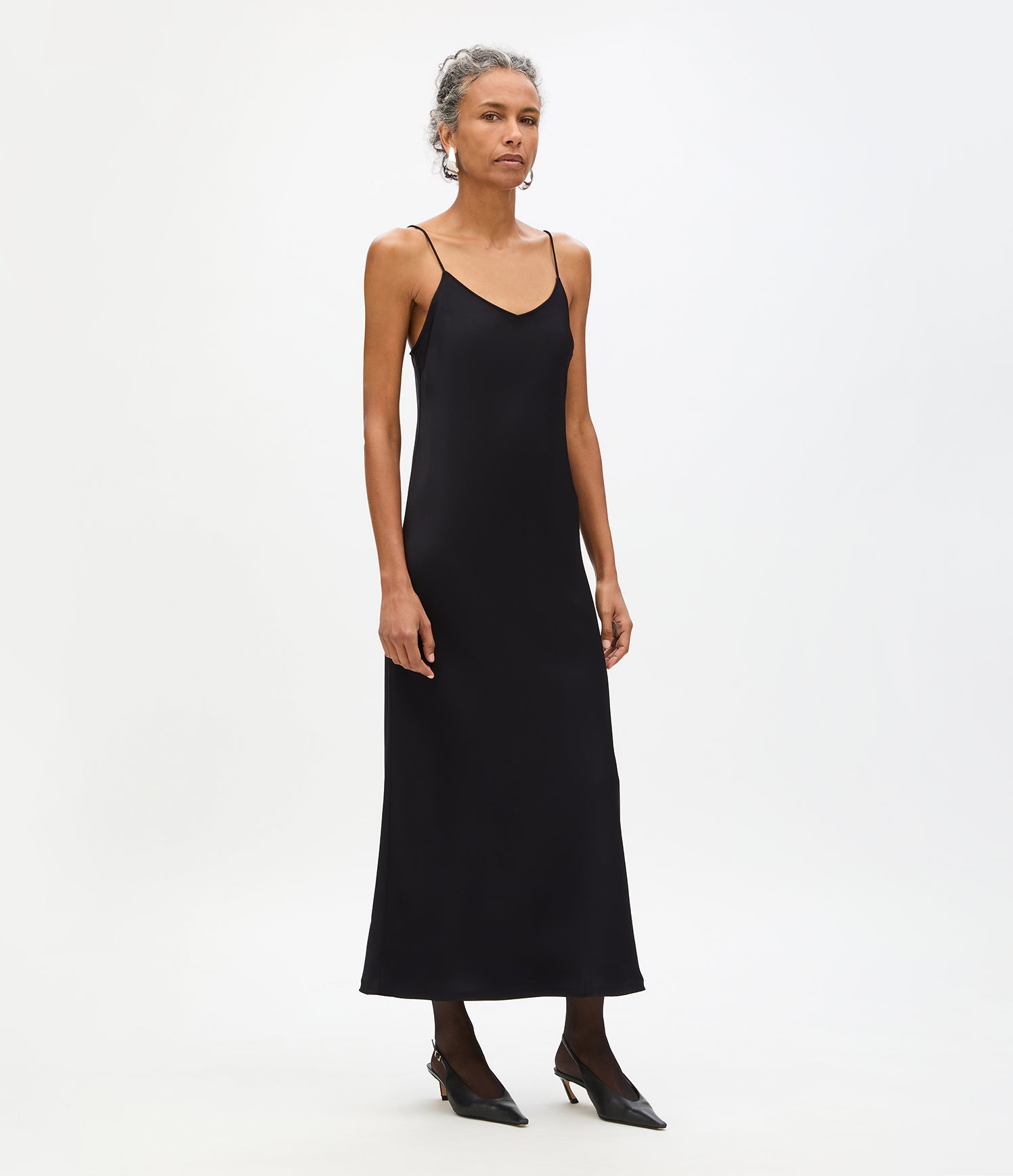 Satin Gown | Black