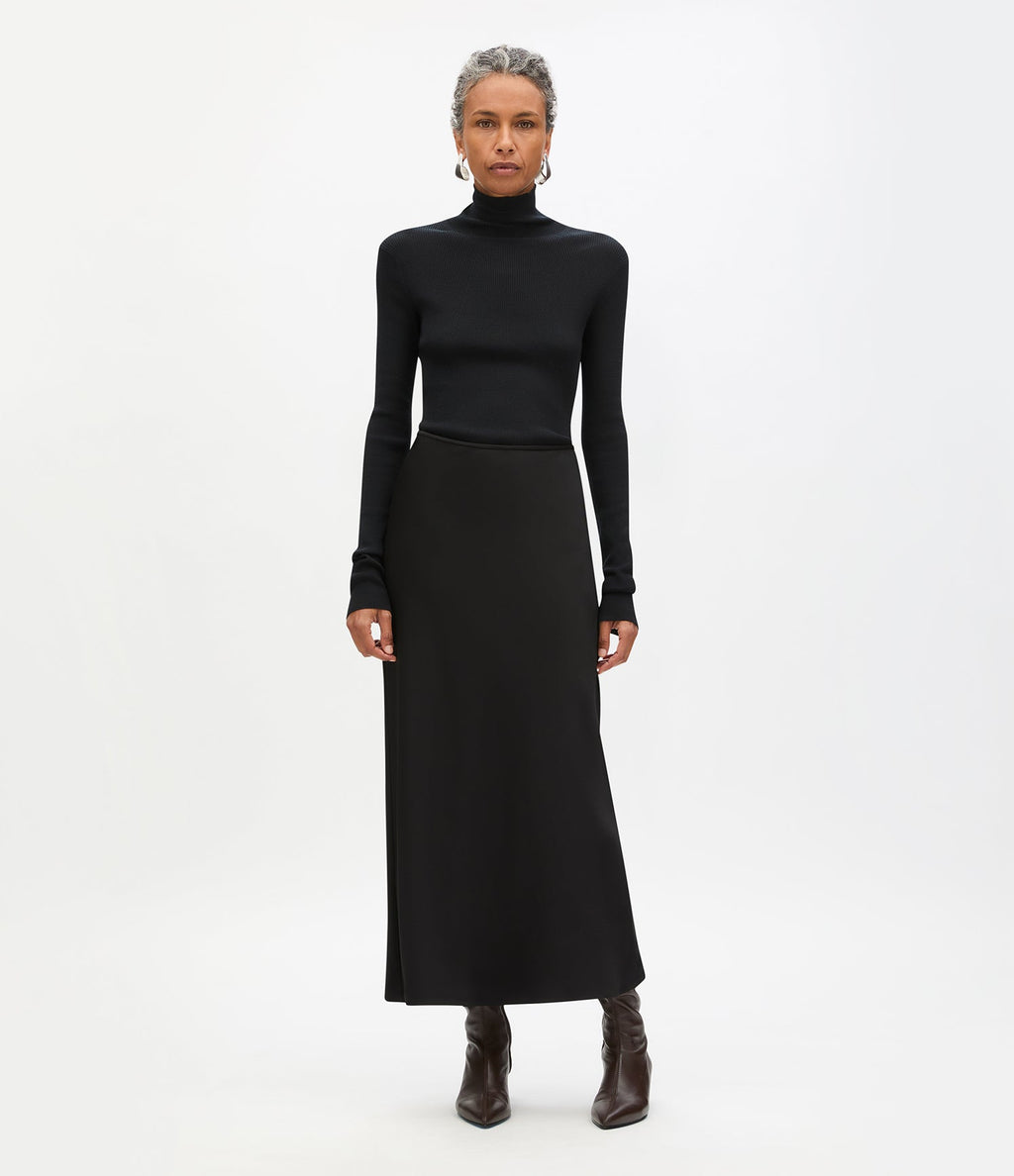 Satin Skirt | Black