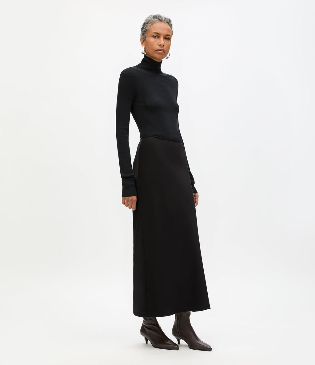 Satin Skirt | Black