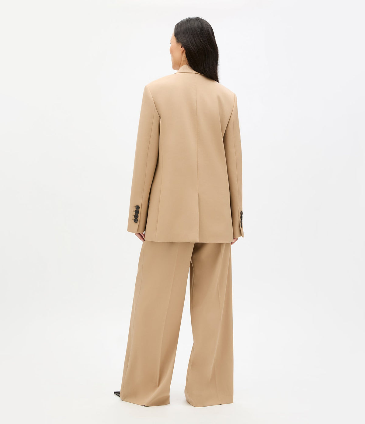 Wool Tailored Jacket | Camel