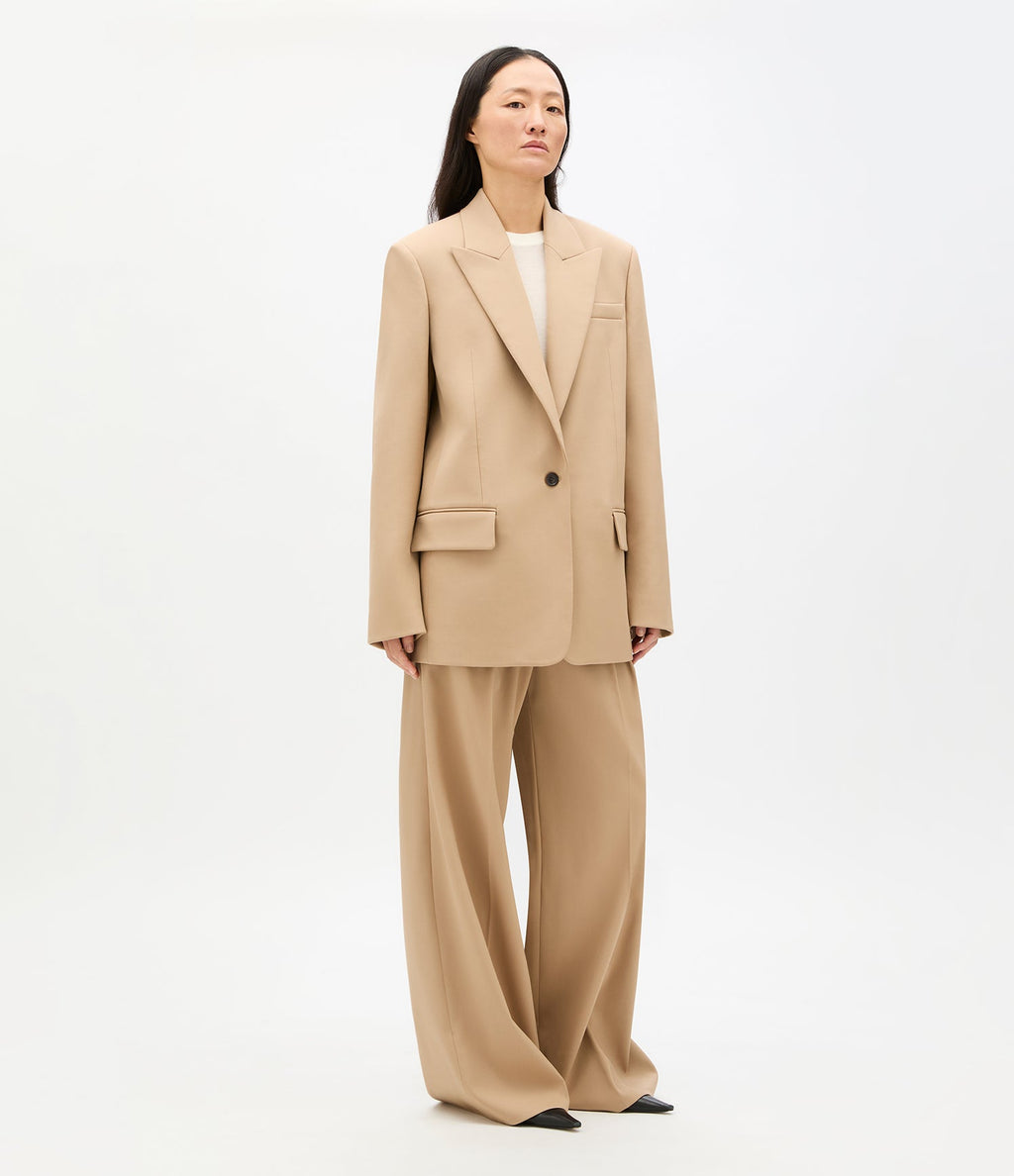 Wool Tailored Jacket | Camel