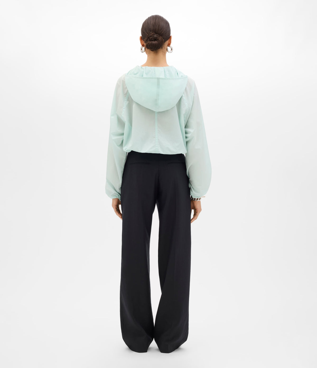 Recycled Nylon Short Blouson | Aquamarine