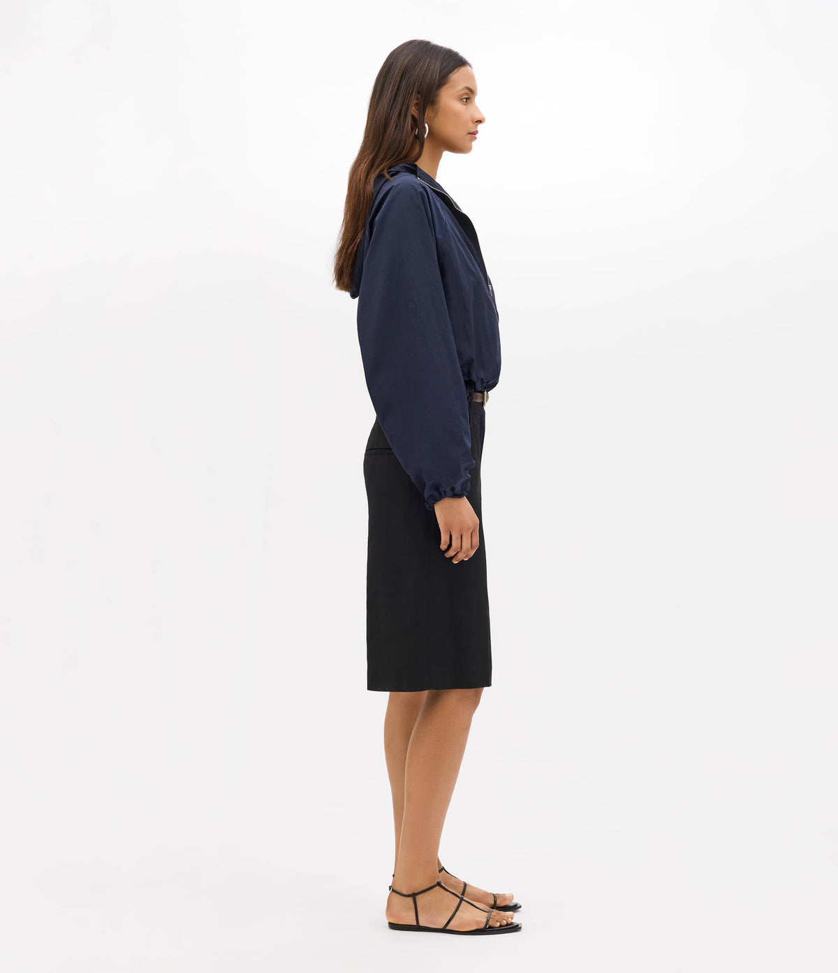 Recycled Nylon Short Blouson | Navy