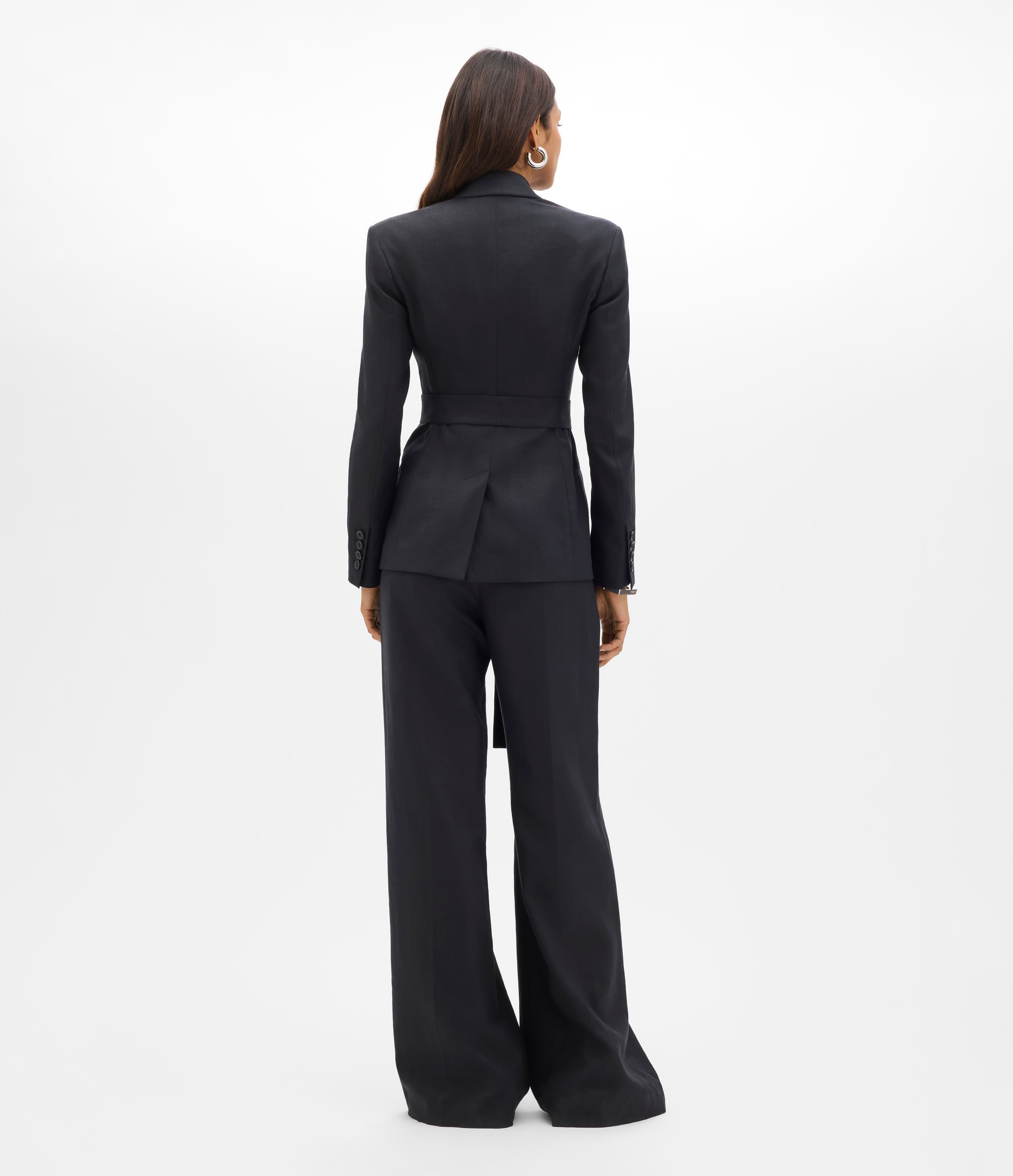Double Breasted Fitted Jacket | Black