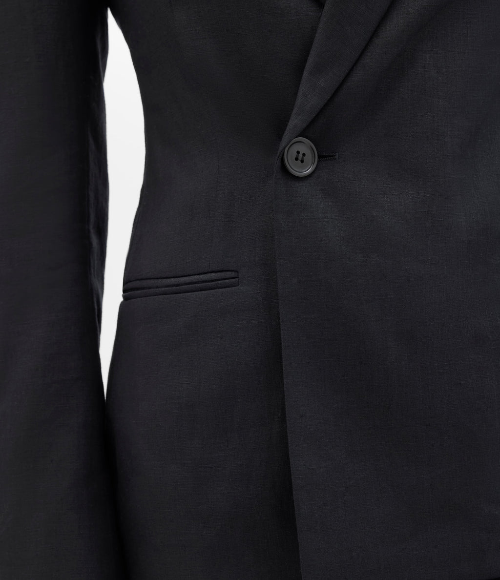Double Breasted Fitted Jacket | Black