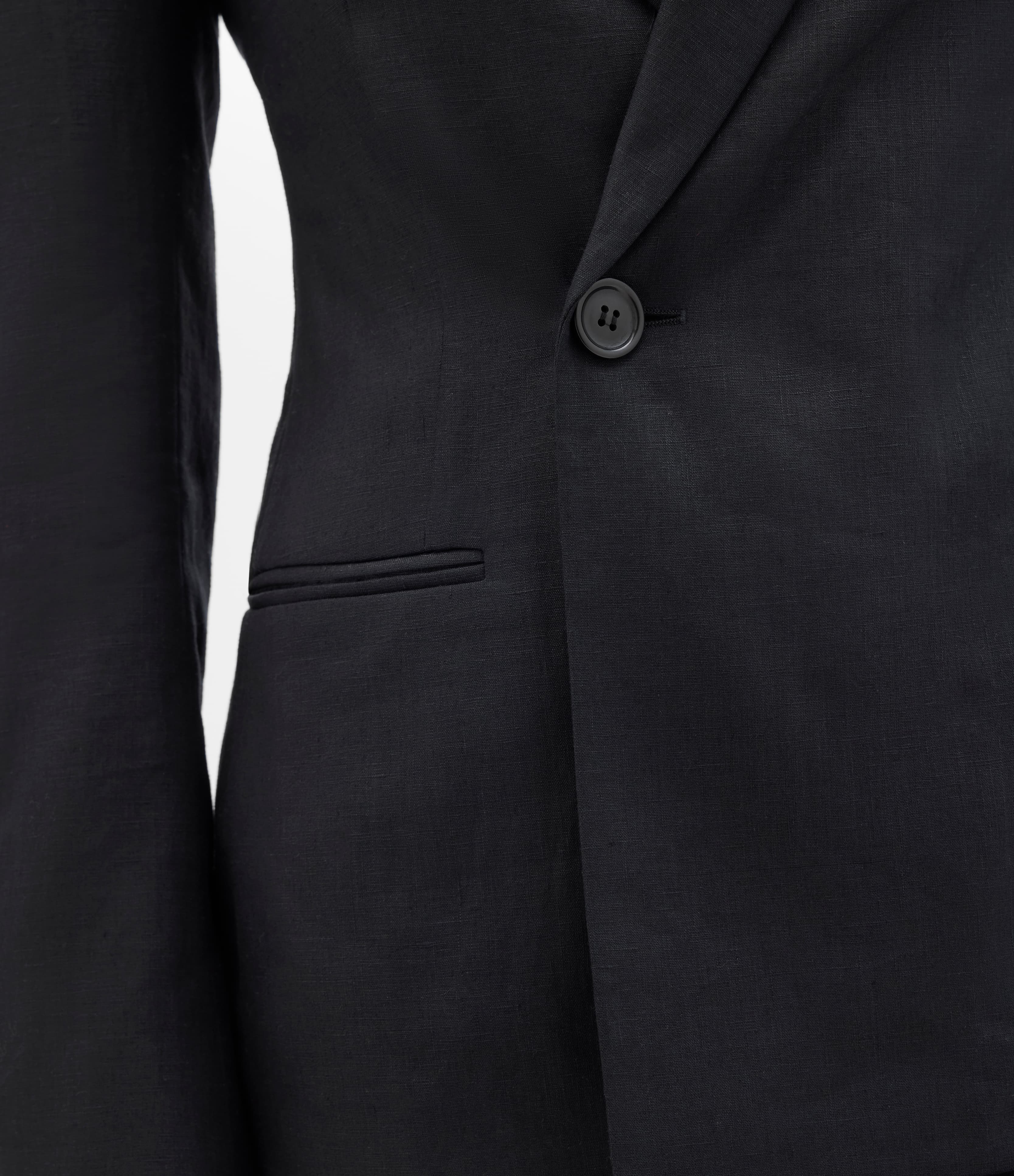 Double Breasted Fitted Jacket | Black