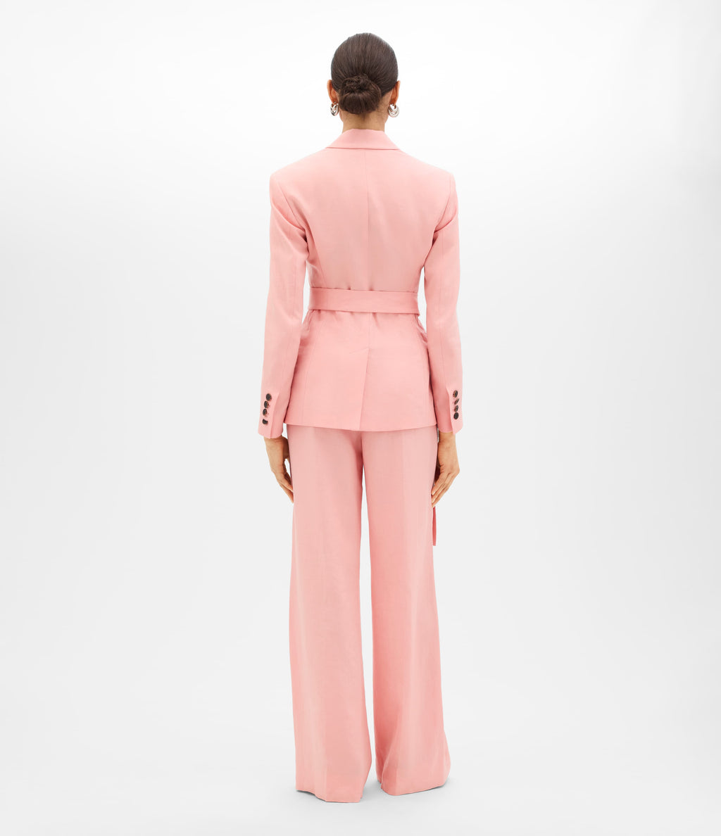 Double Breasted Fitted Jacket | Seashell Pink