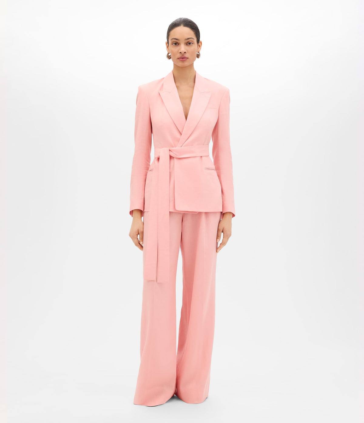 Double Breasted Fitted Jacket | Seashell Pink