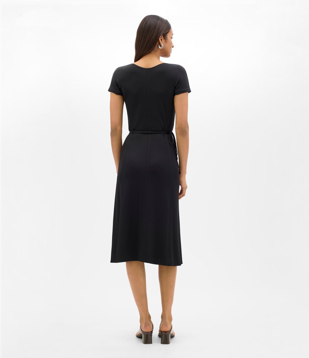 Fluid Wrap Dress | Black