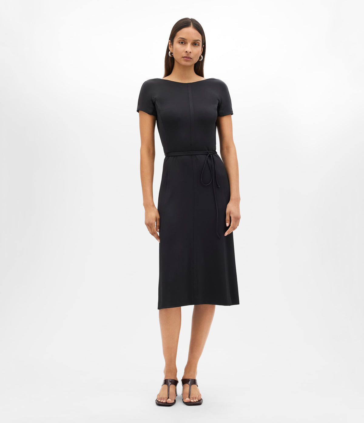 Fluid Wrap Dress | Black