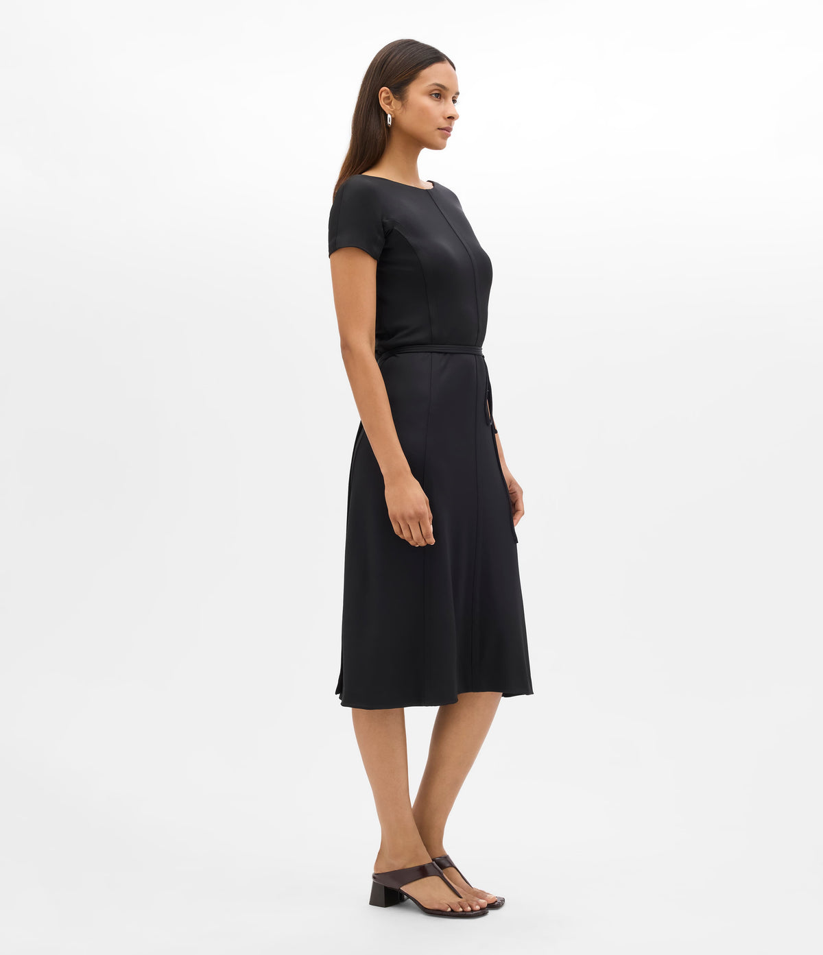 Fluid Wrap Dress | Black