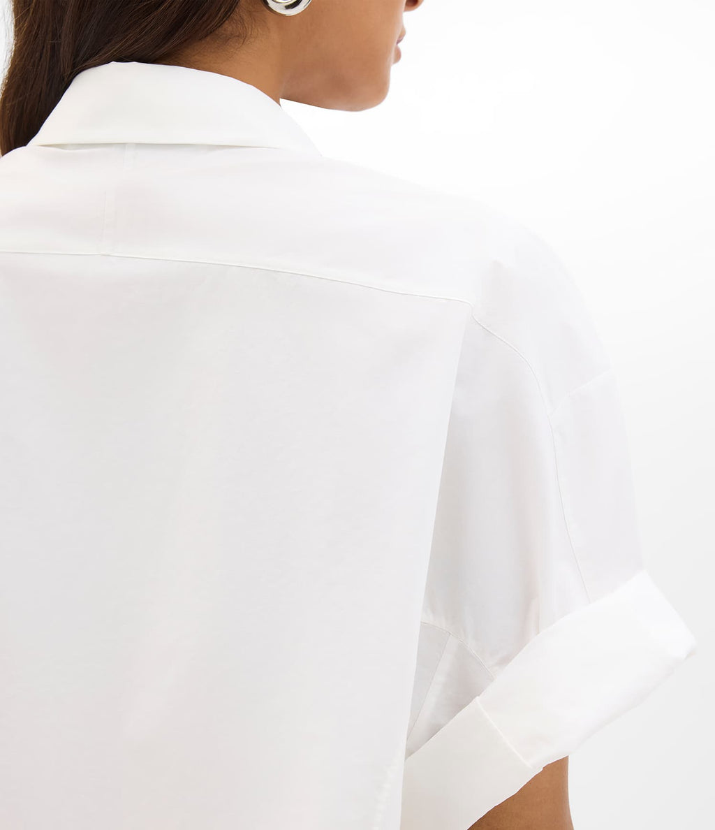 Poplin Short Sleeve Shirt | White