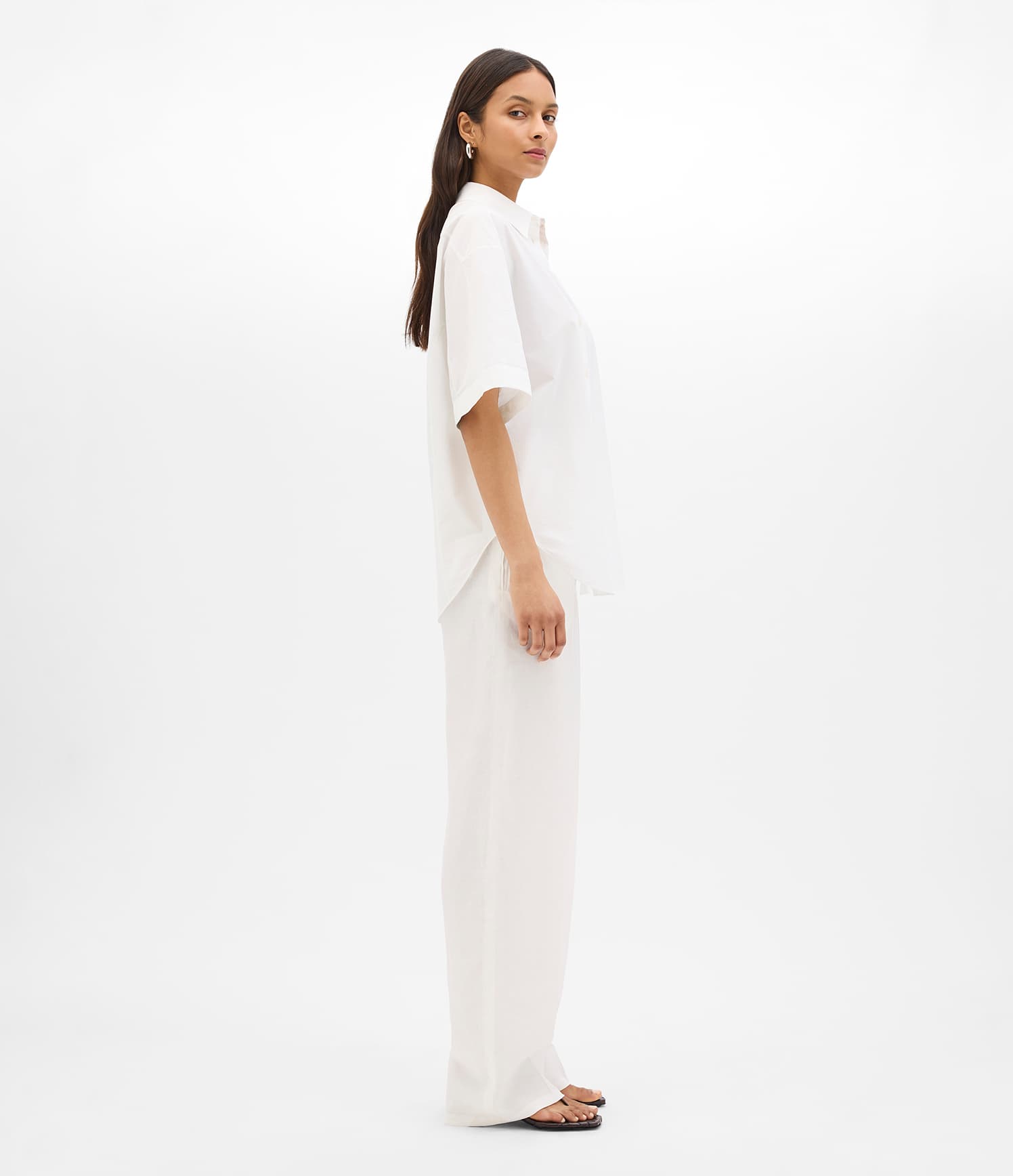 Poplin Short Sleeve Shirt | White