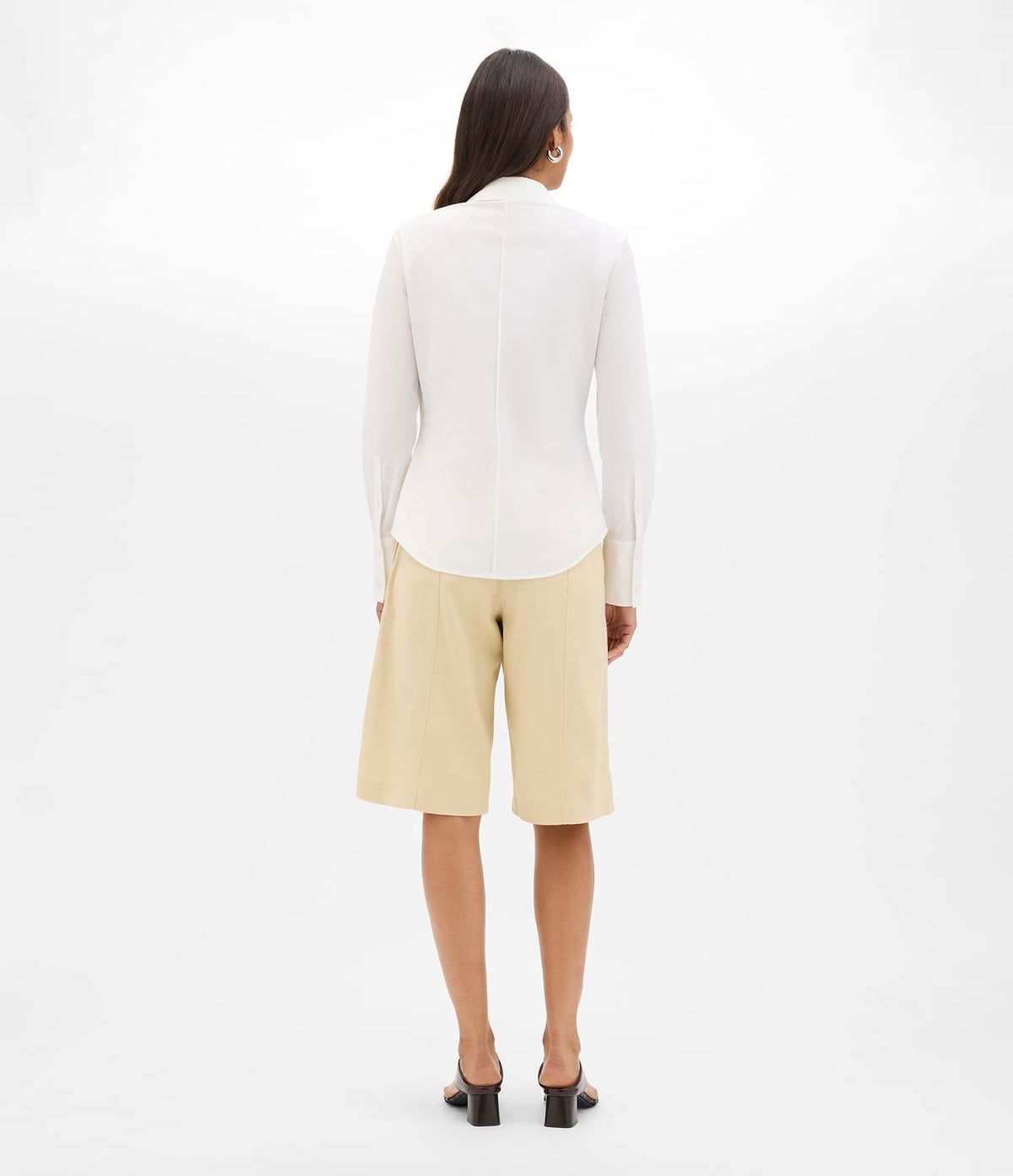 Poplin Bias Shirt | White