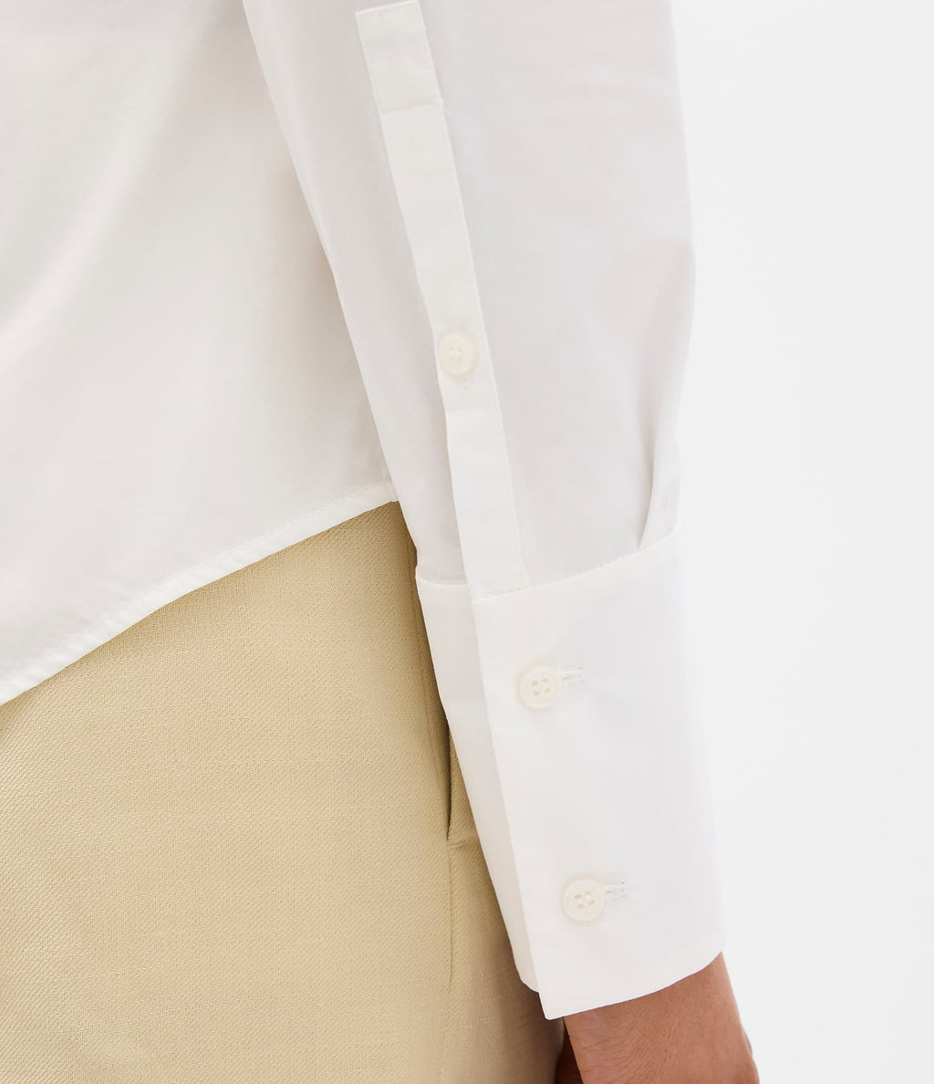 Poplin Bias Shirt | White