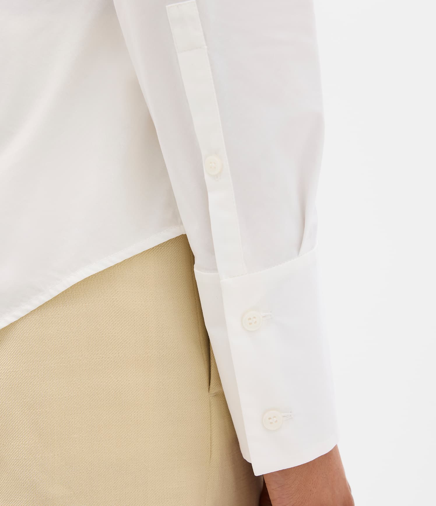 Poplin Bias Shirt | White