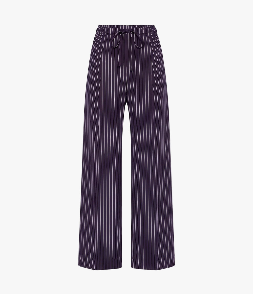 Drawcord Pant | Navy/White Stripe