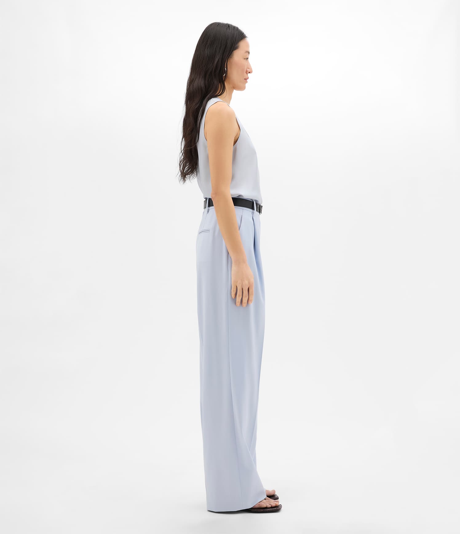 Relaxed Wide Leg Pant | Sky