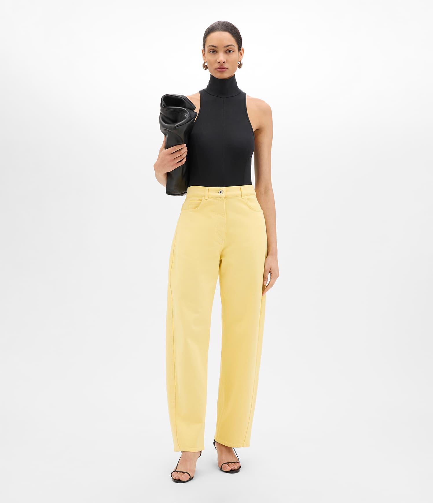 Curved Denim Pant | Daffodil