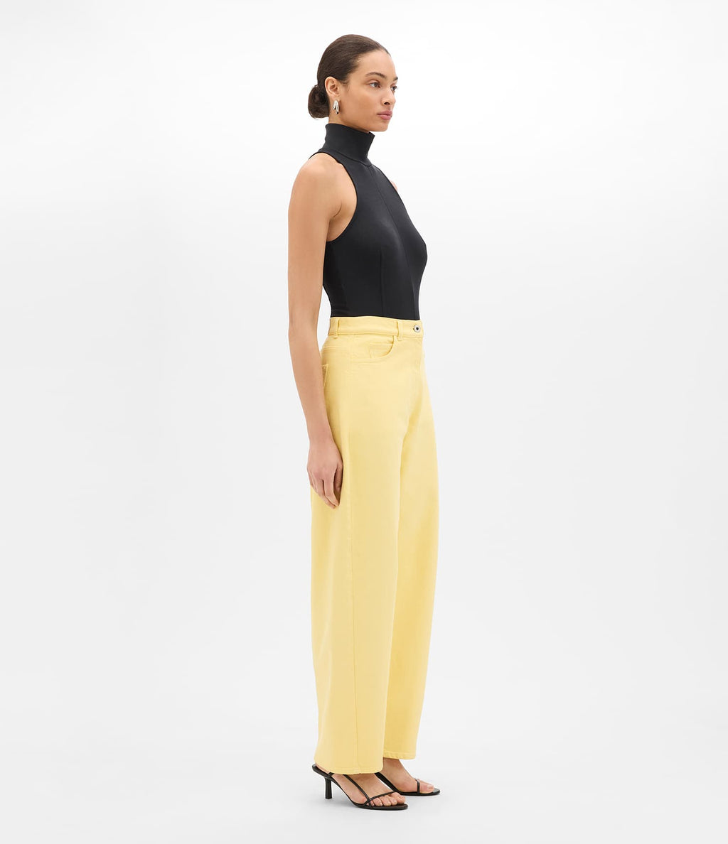 Curved Denim Pant | Daffodil