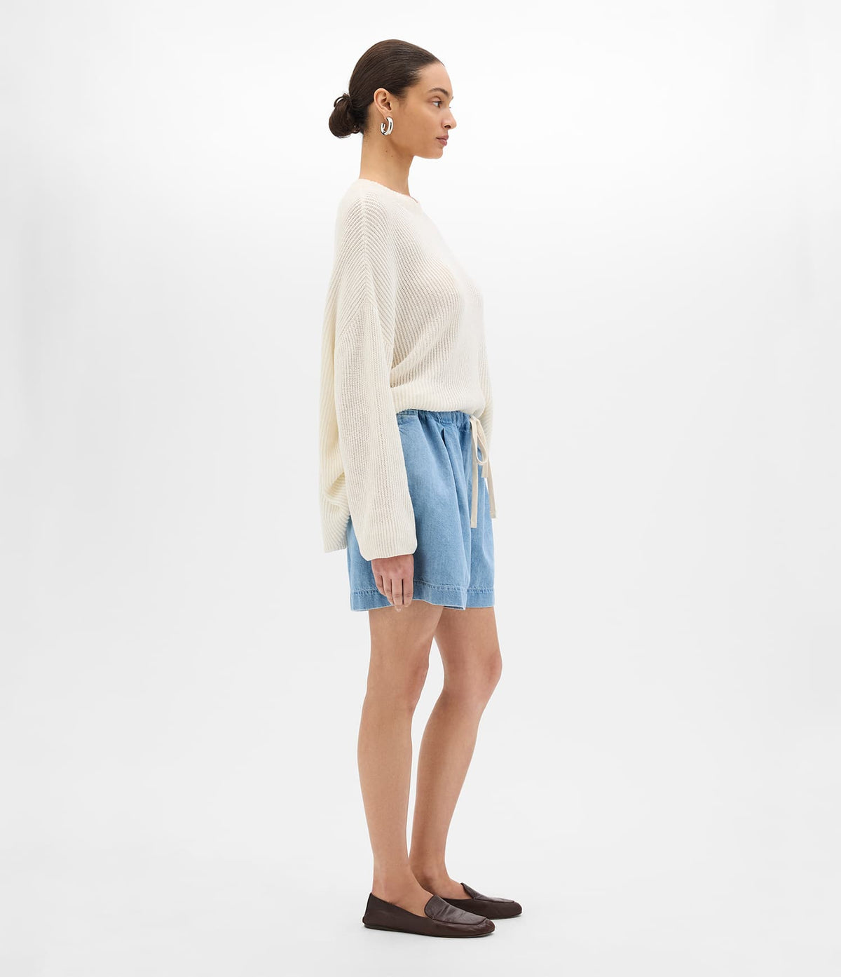 Chambray Drawcord Short | Light Blue Wash