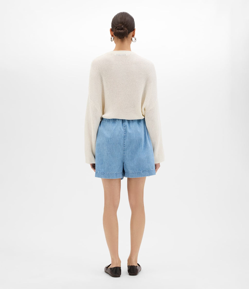 Draped Crew Knit | Off White