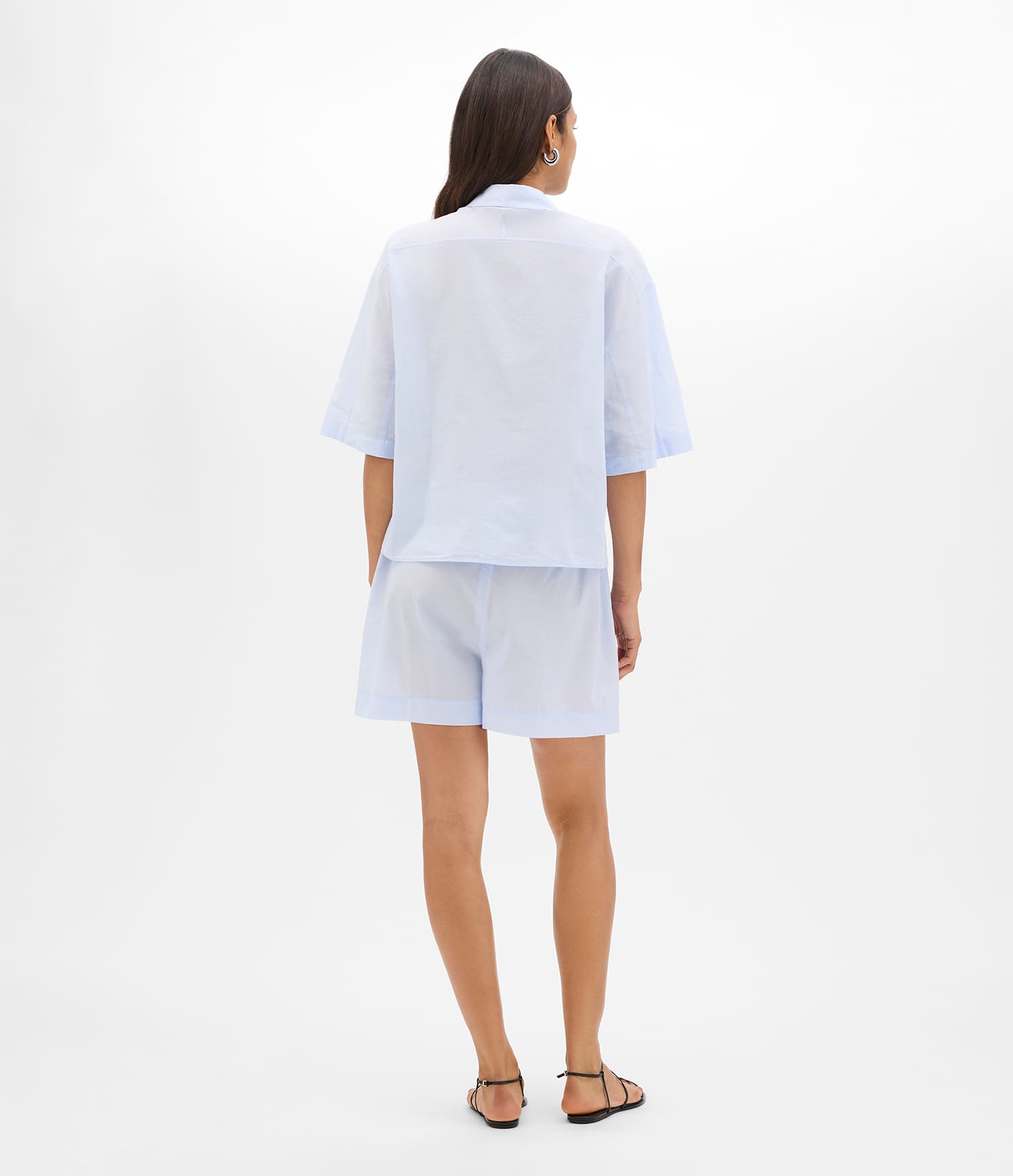 Voile Short Sleeve Shirt | Sky