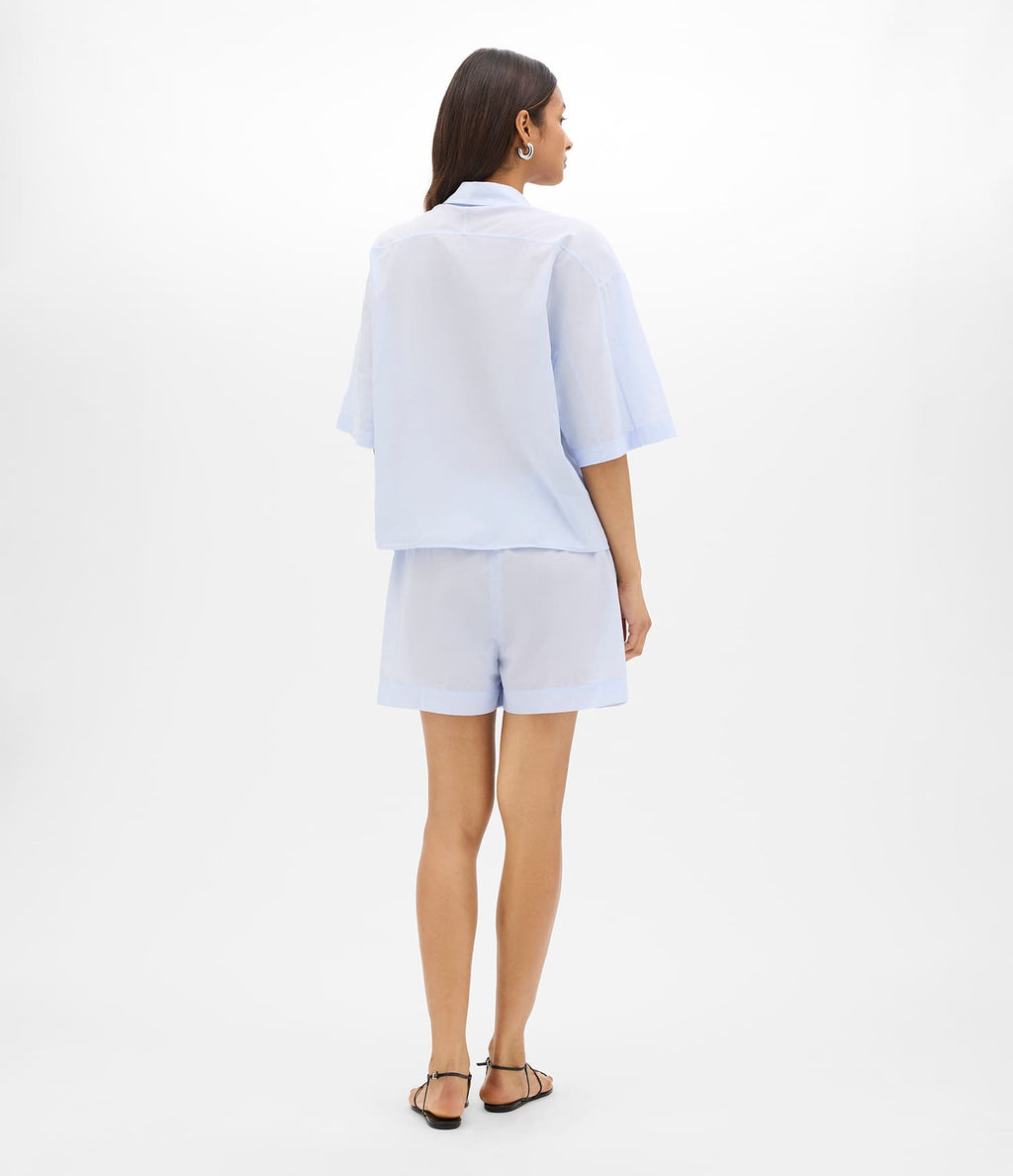 Voile Short Sleeve Shirt | Sky