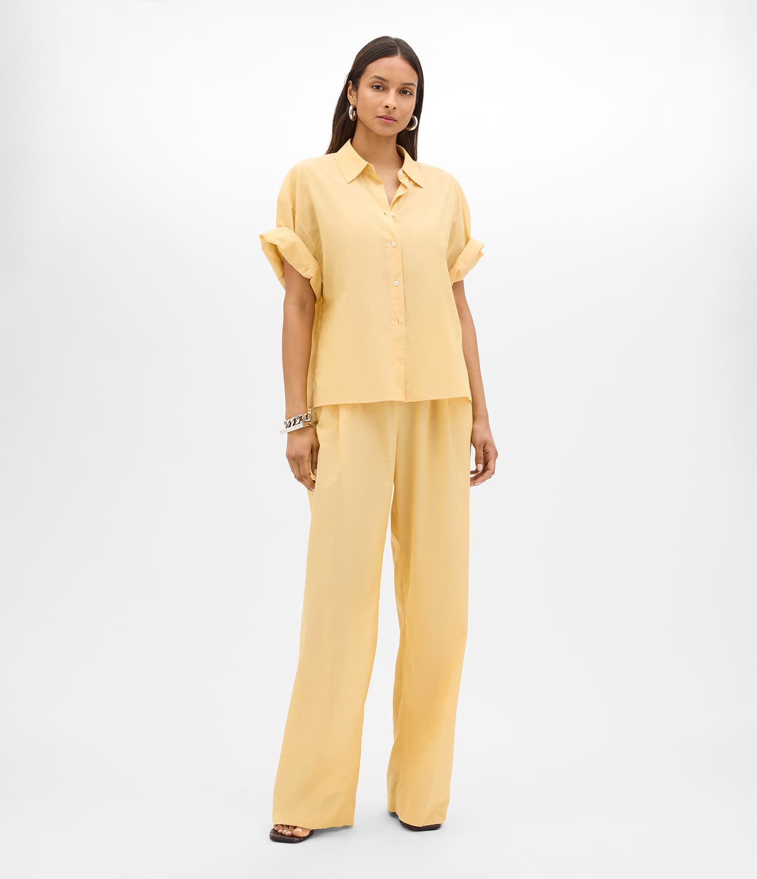 Voile Short Sleeve Shirt | Mimosa