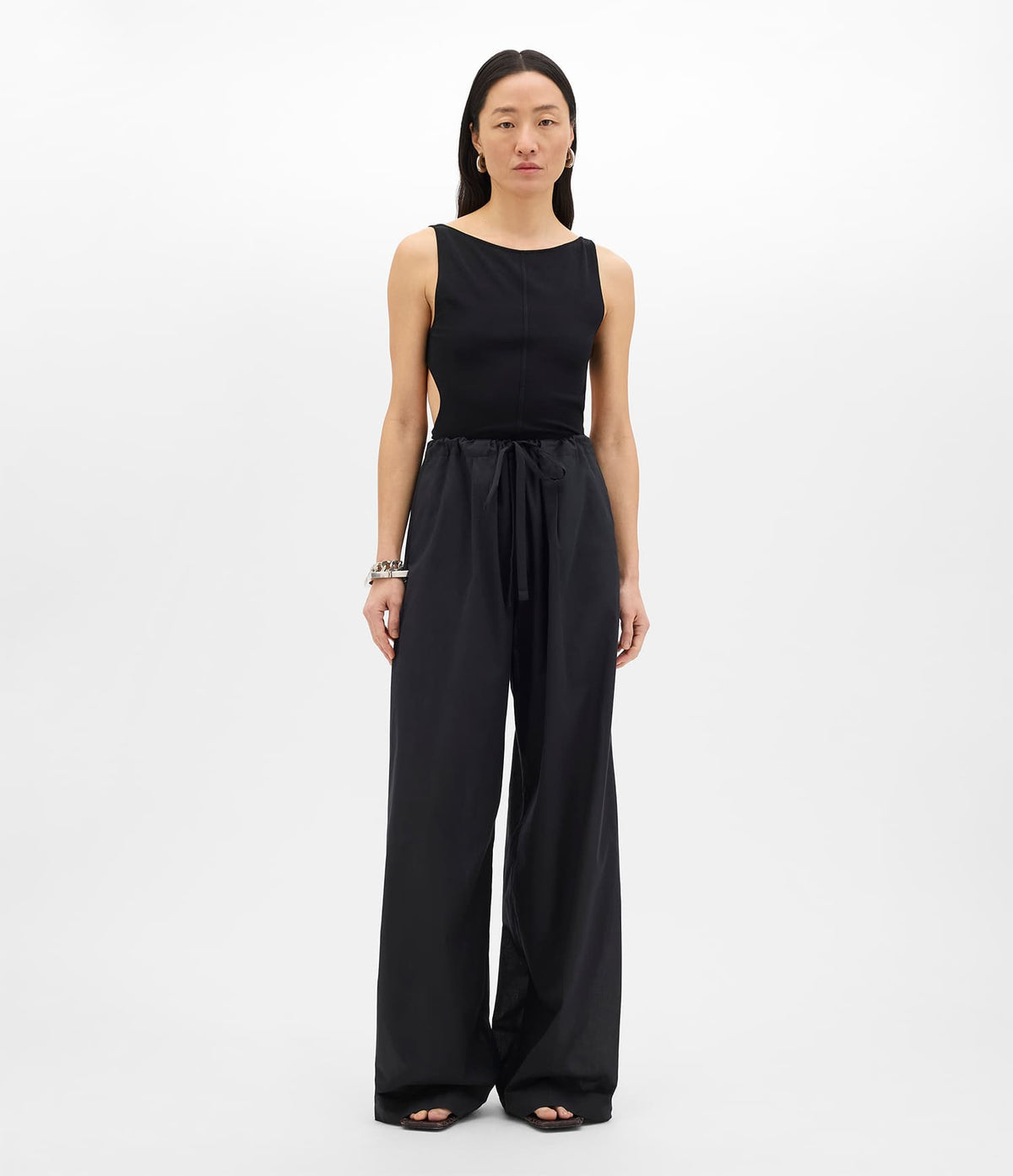 Voile Drawcord Pant | Black