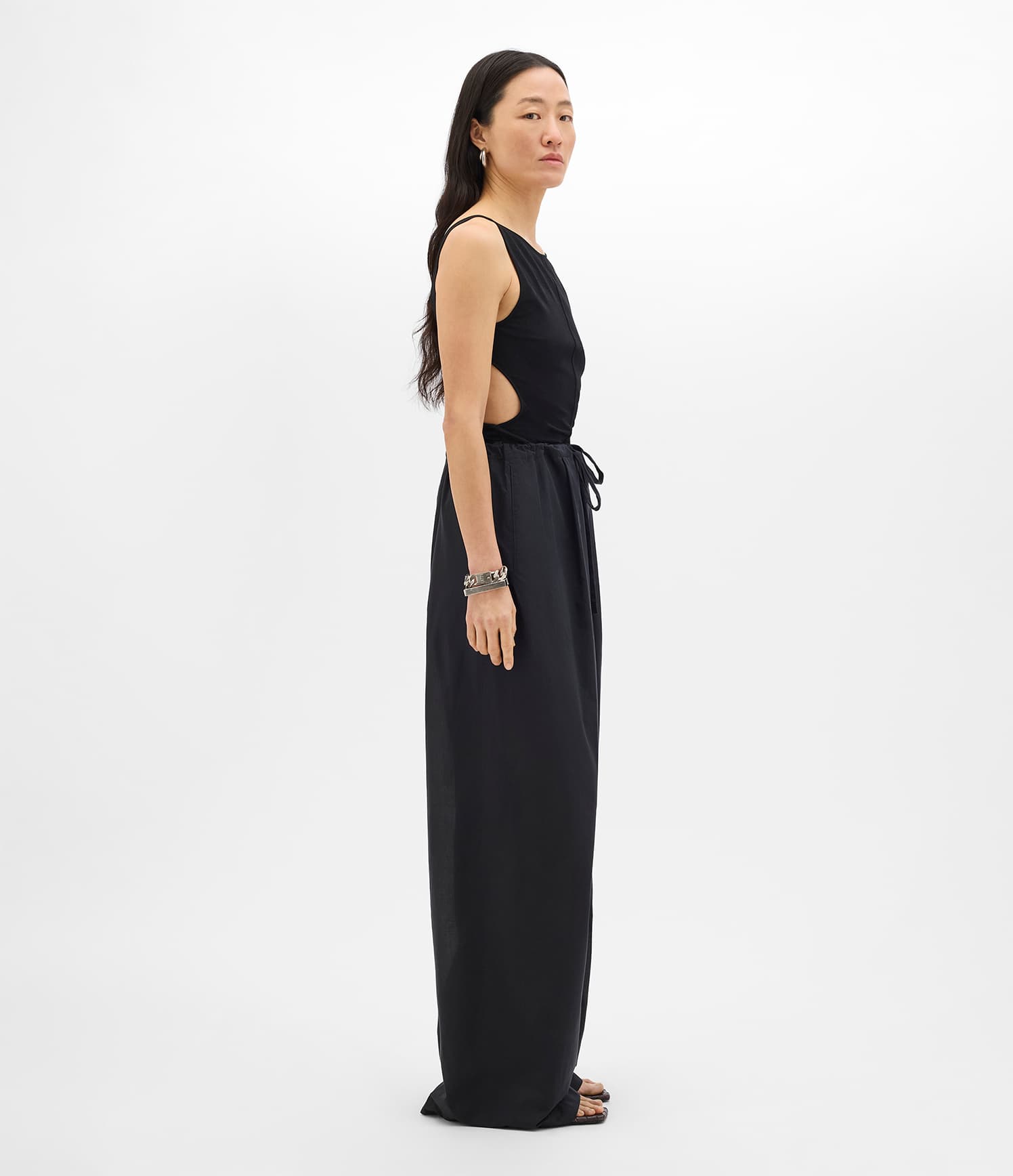 Voile Drawcord Pant | Black