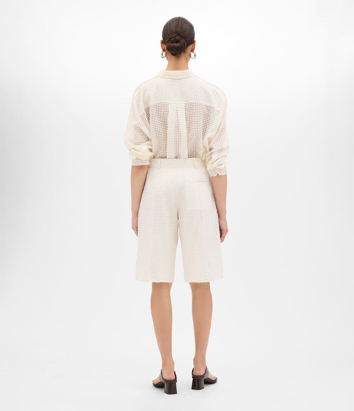 Gingham Bermuda Short | Off White