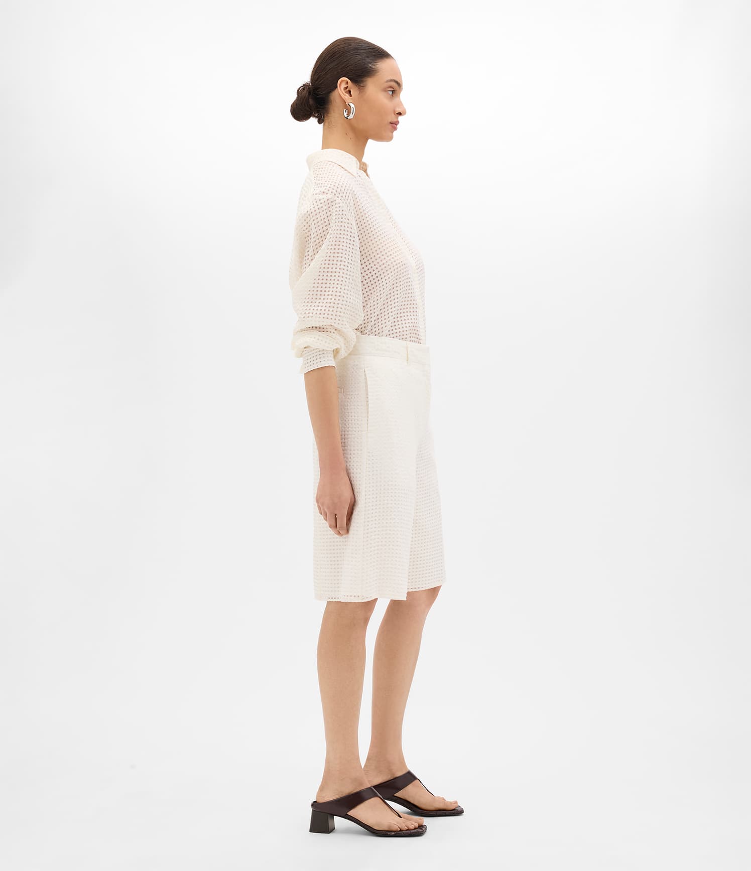 Gingham Bermuda Short | Off White