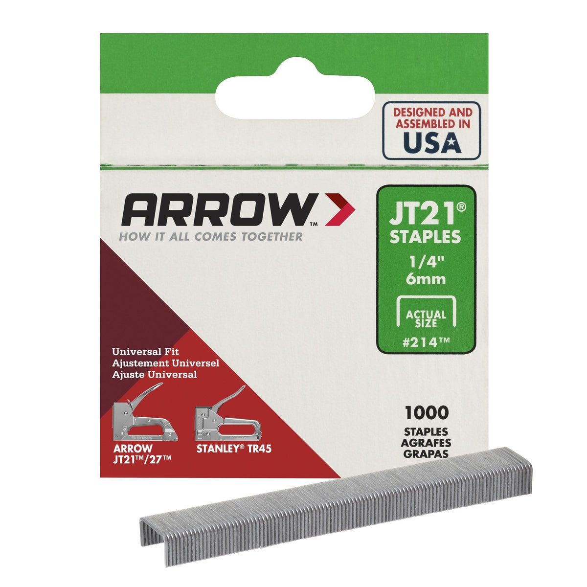 ARROW STAPLES-#214 JT21-1/4