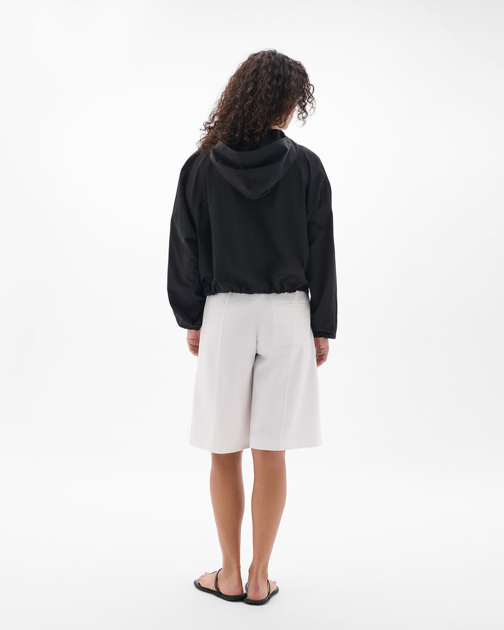 Recycled Nylon Short Blouson | Black