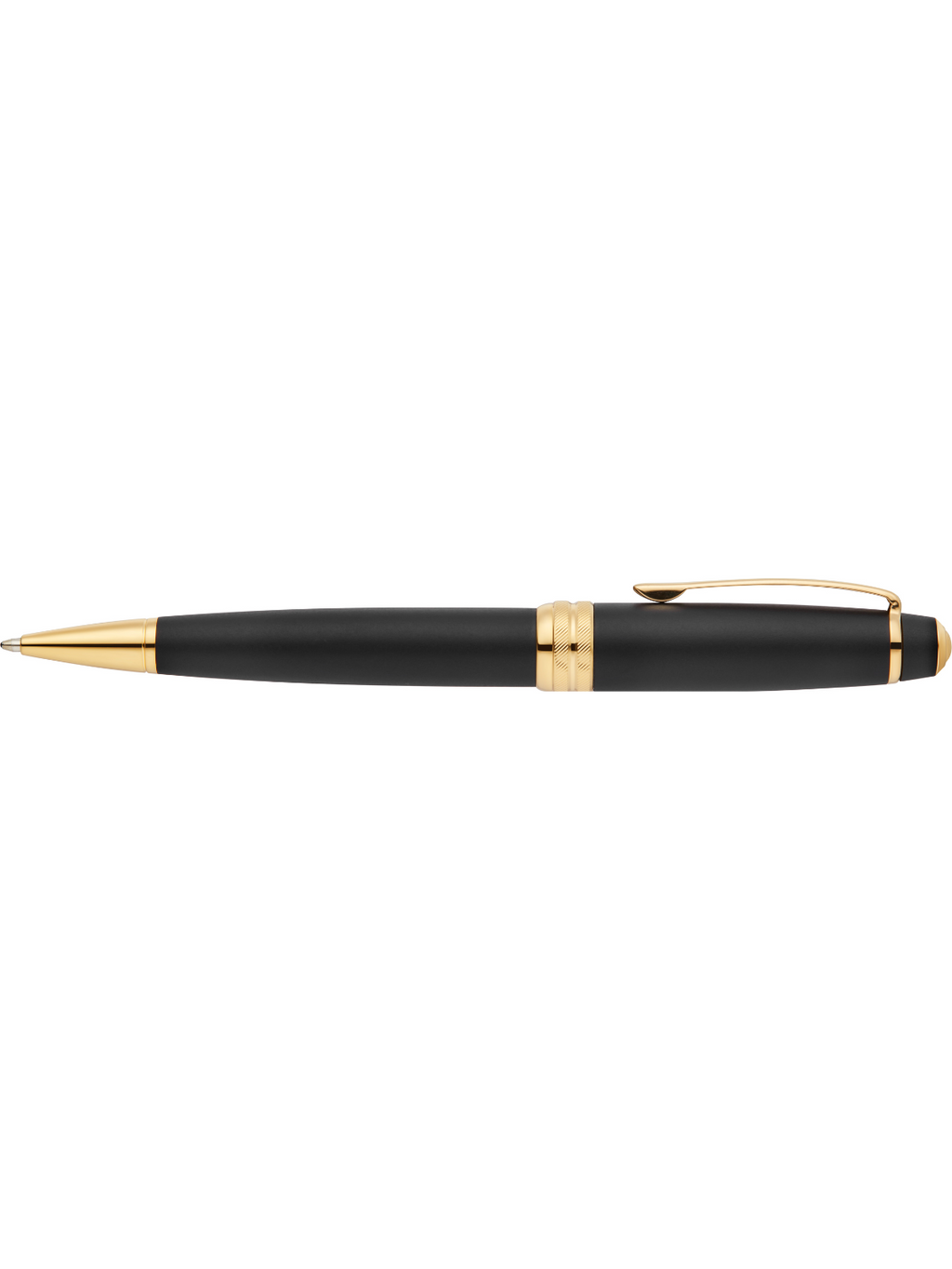 Bailey™ Matte Black Lacquer with 23KT Gold PVD Ballpoint Pen