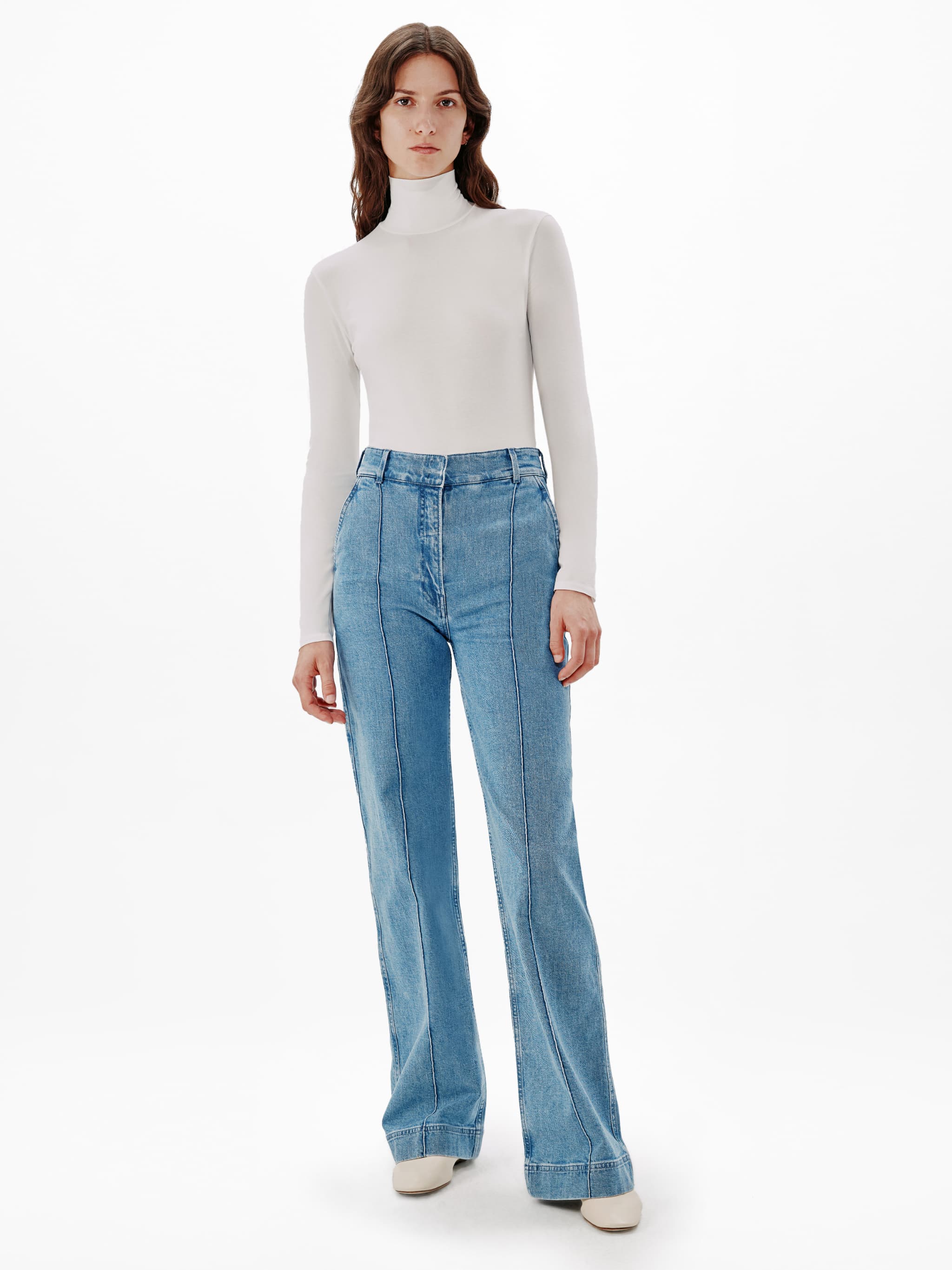 Turtleneck Bodysuit | White
