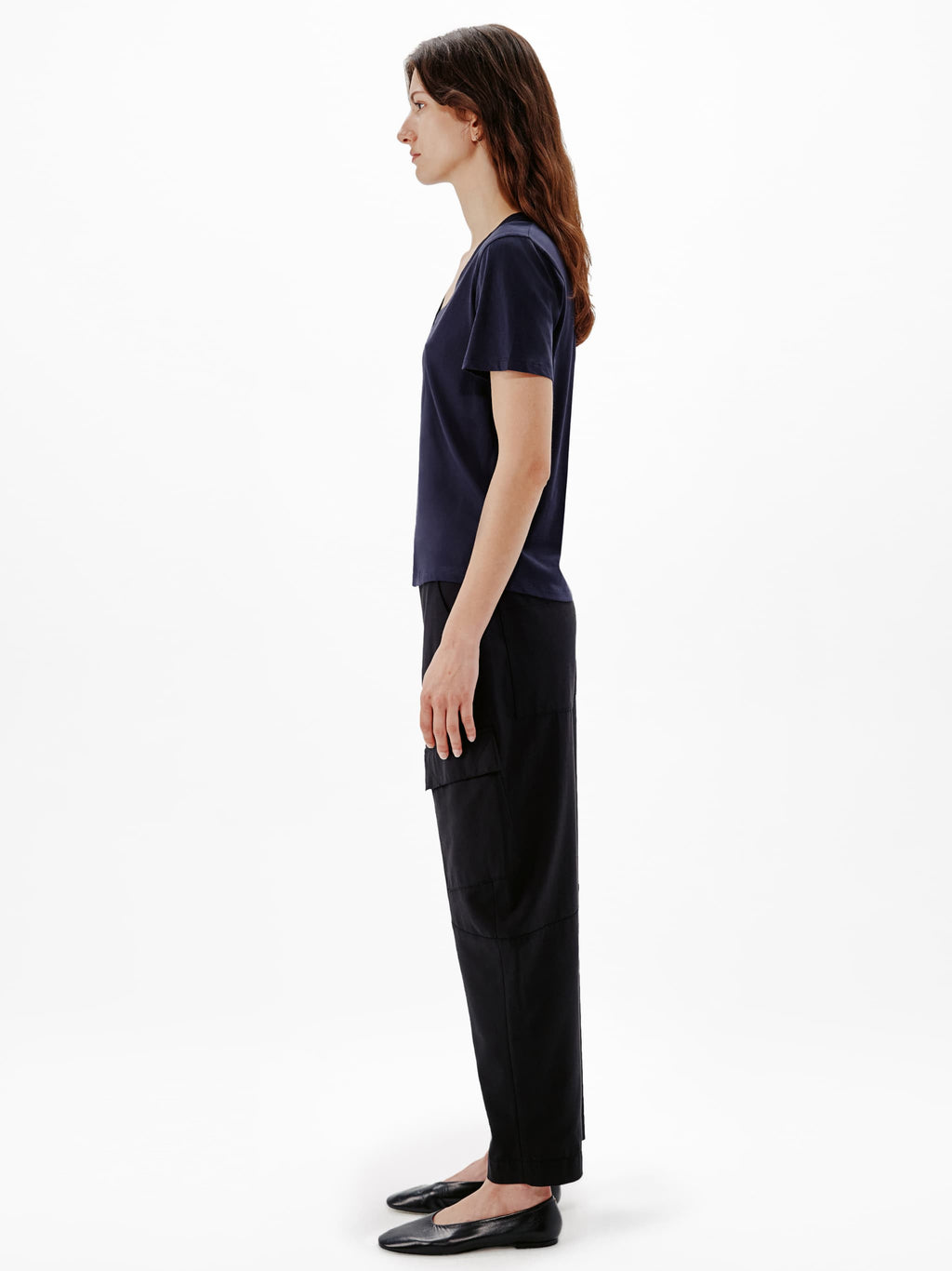 V-Neck Tee | Navy