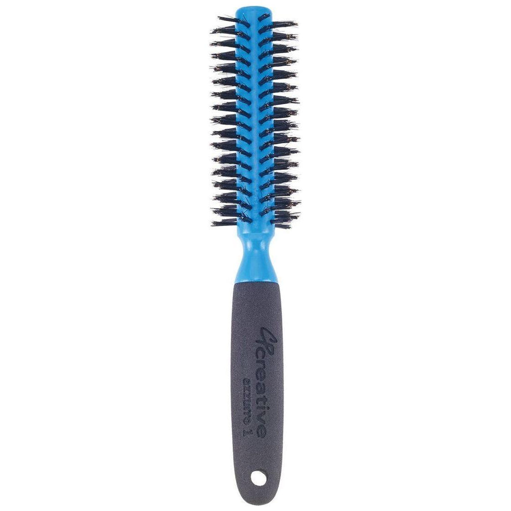 Azzurro Wood  Barrel Round Boar Bristle Hair Brush