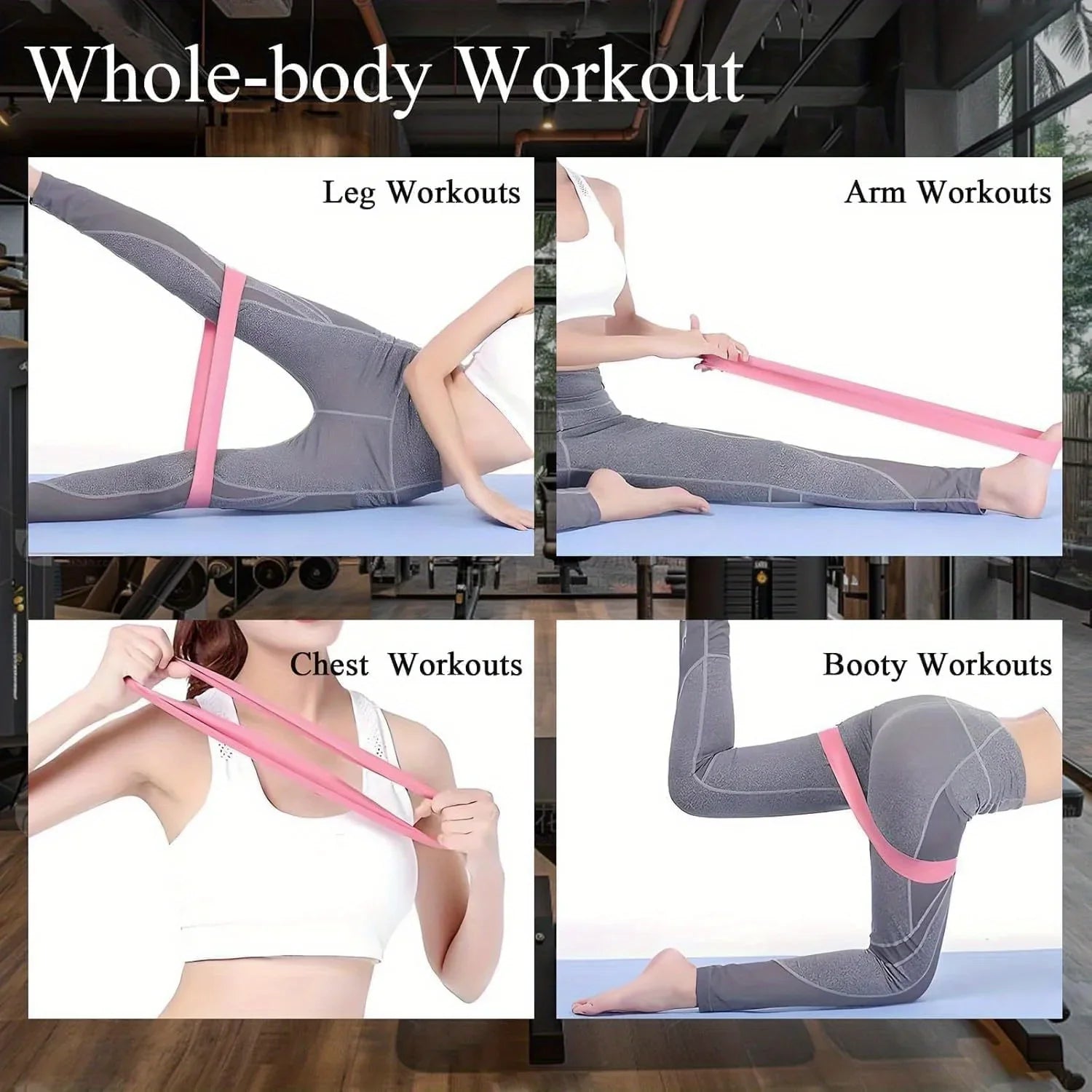 11pcs Home Gym Leg & Hip Toning System - Resistance Bands & Ankle/Thigh Trainer Set with Adjustable Tension Levels