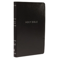 NKJV, Thinline Reference Bible, Leather-Look, Black, Red Letter Edition, Comfort Print - Imitation Leather
