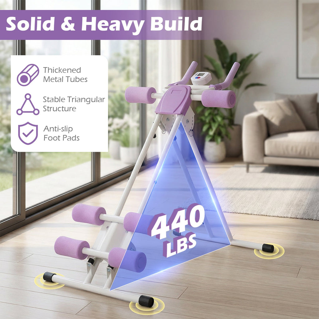 Ab Workout Equipment Foldable Abdominal Trainer Adjustable Ab Machine