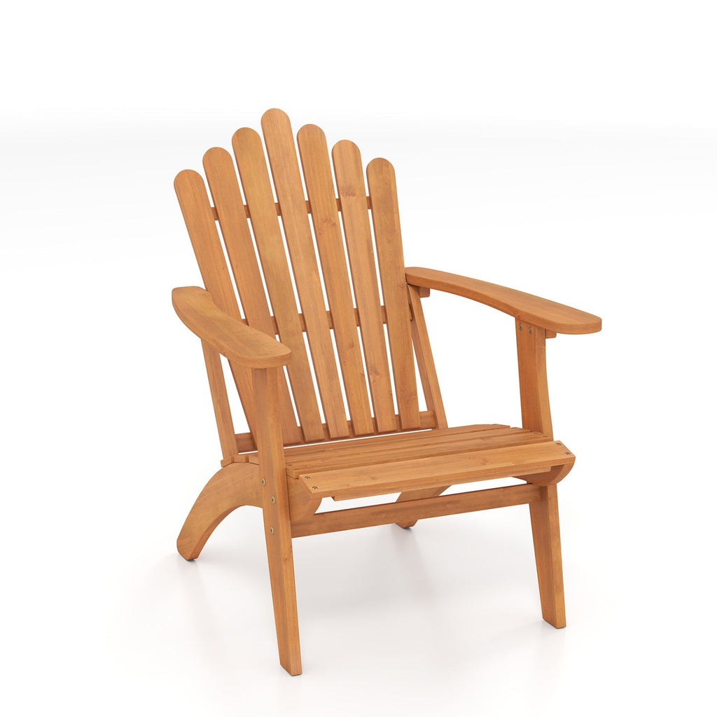 Acacia Wood Adirondack Chair - 400 lb Capacity