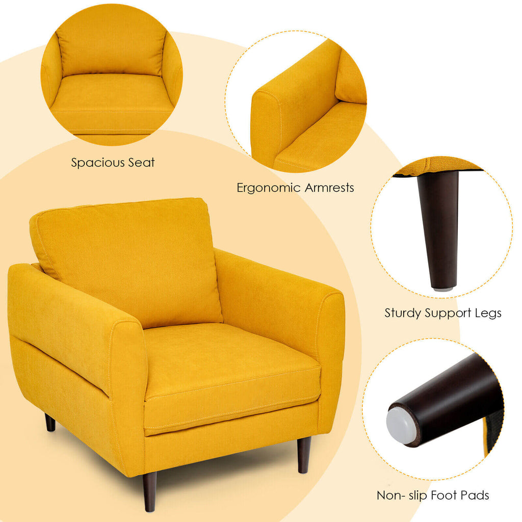 Modern Upholstered Accent Chair Single Sofa Armchair