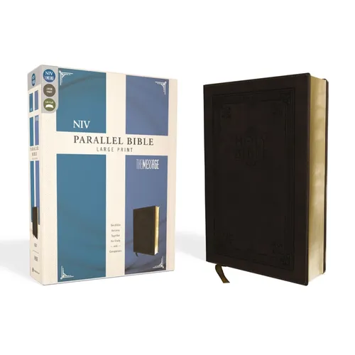 Side-By-Side Bible-PR-NIV/MS Large Print: Two Bible Versions Together for Study and Comparison - Imitation Leather
