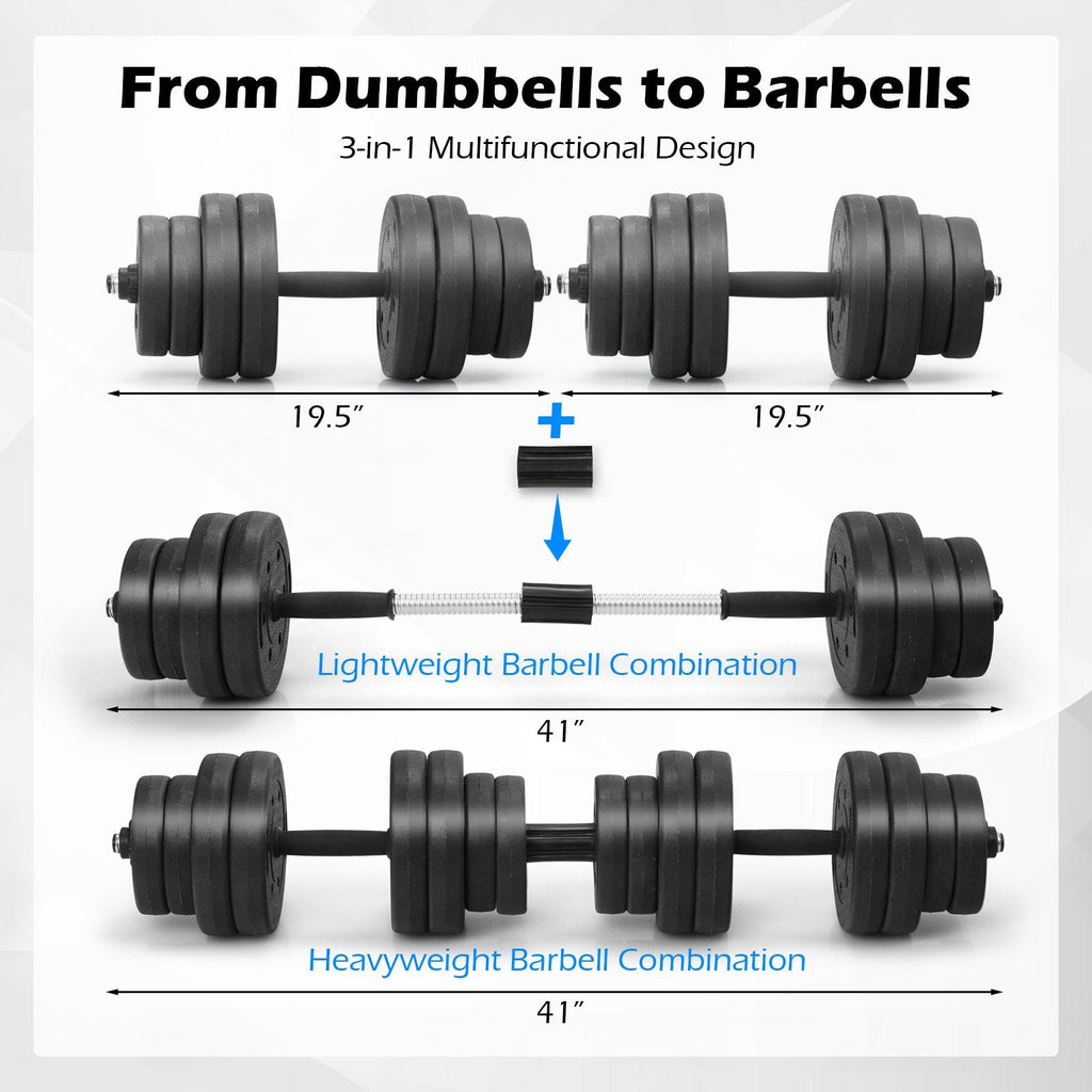 Adjustable Dumbbells 66 LBS Free Weights with Connectors for Home Gym Fitness Workout